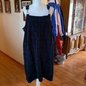 Blue and green corduroy jumper